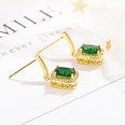 Fashion square earrings female copper inlaid zircon earrings wholesalepicture13